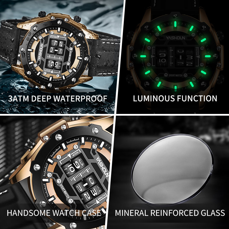 Creative Watche Digital Quartz - Leather Watch Band Men ulasan dan harga