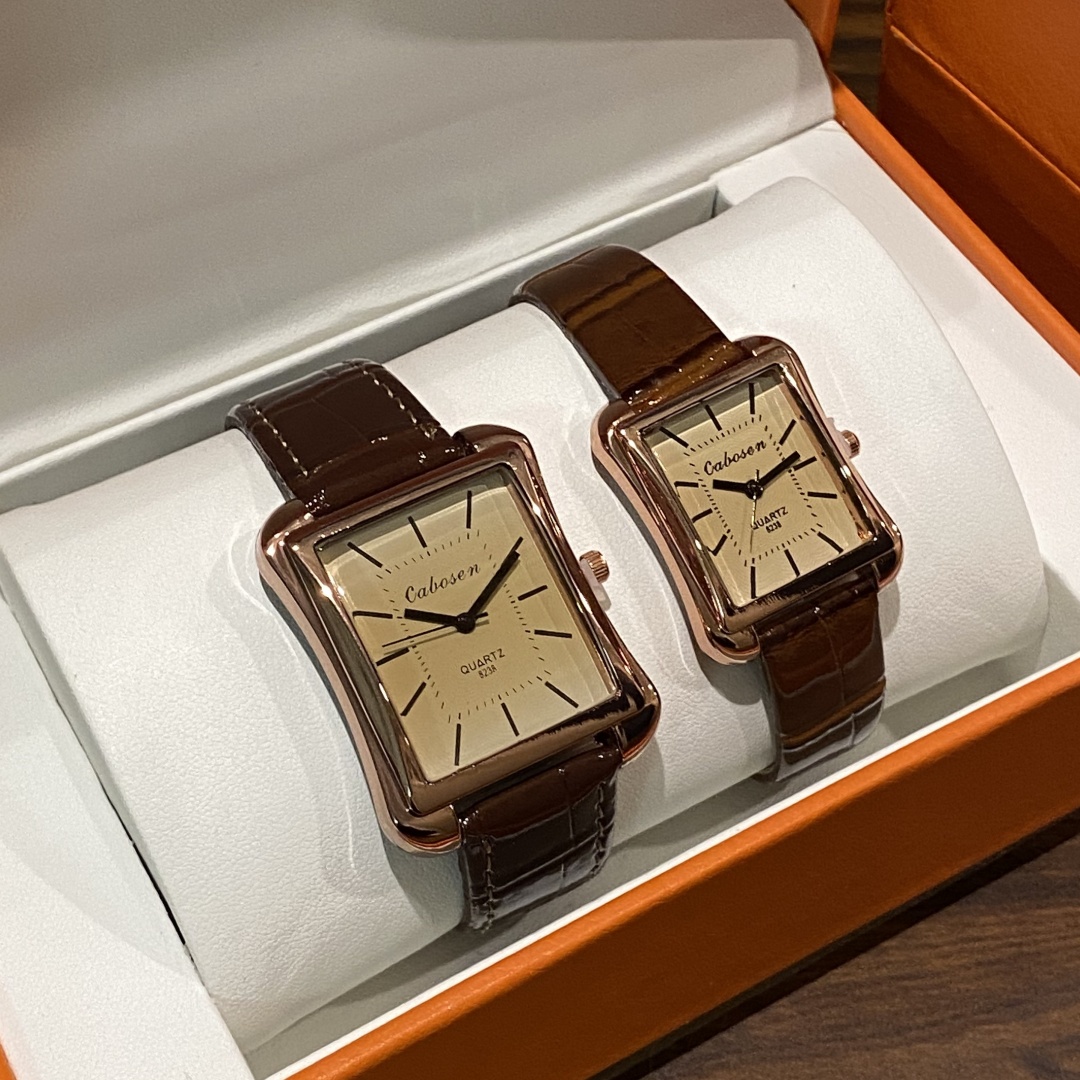 Couple Watch Quartz Movement B - Leather Watch Band Men ulasan dan harga