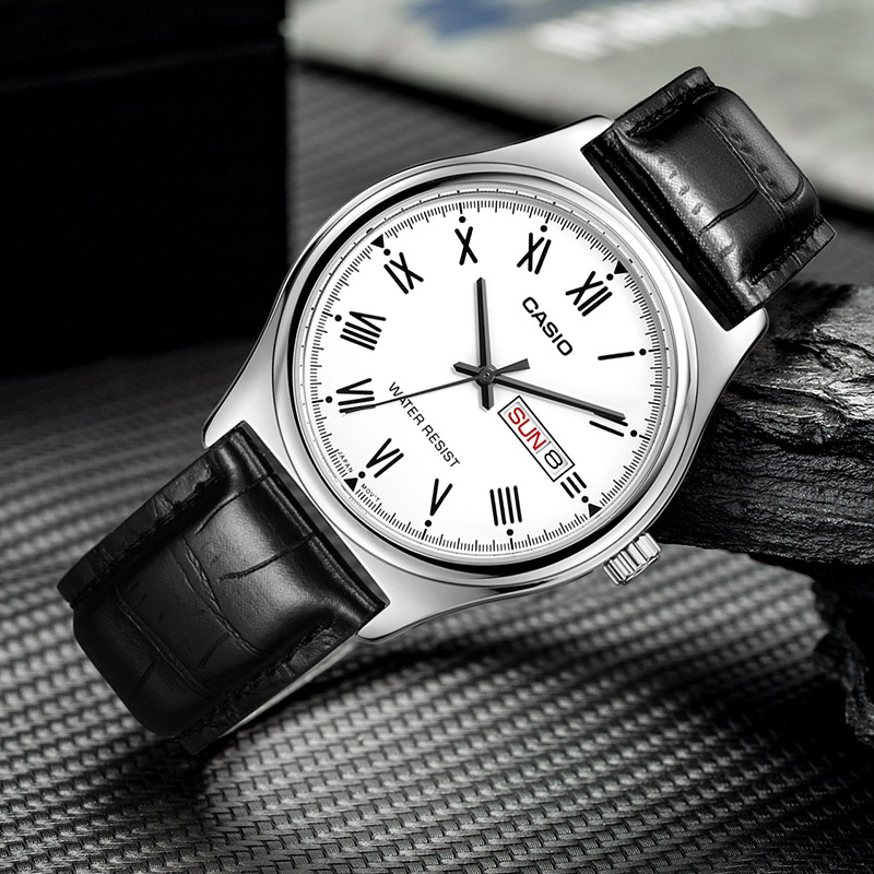 Casio MTP‑V006L Men Analog Wri - Leather Watch Band Men ulasan dan harga