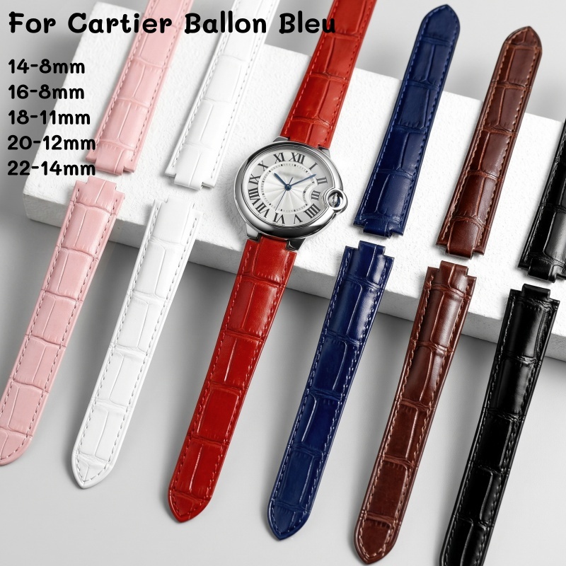 Leather Watch Strap Double Con - Cartier Watch Tank ulasan dan harga
