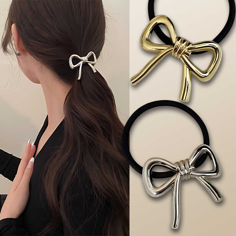 Korean Exquisite Metal Bow Hai - Silicone Band Women ulasan dan harga