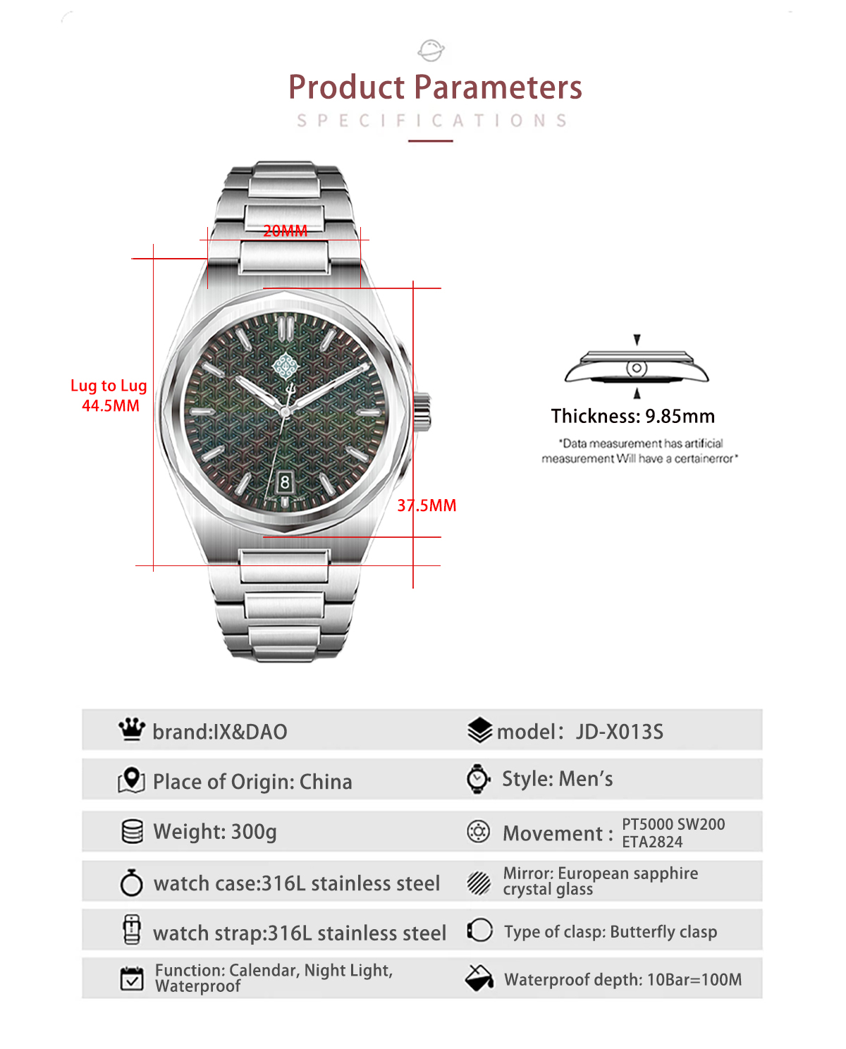 IX&DAO 2026 New Warrior 37mm M - Rolex Watch Submariner ulasan dan harga