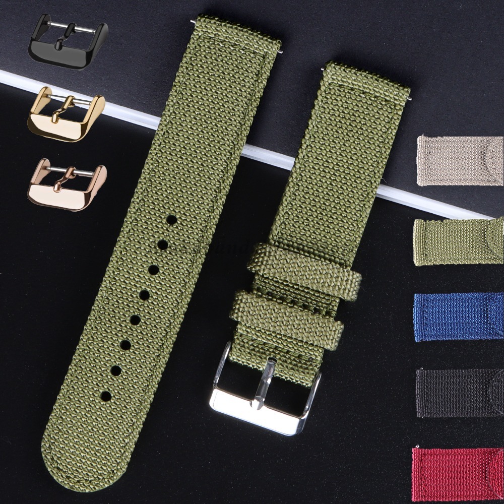 18 20 22 24mm Nylon Canvas Str - Nato Strap Nylon ulasan dan harga